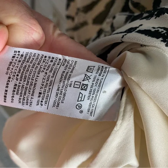 Banana Republic Lined Zebra Print Maxi Dress Size 6 - Picture 4 of 4